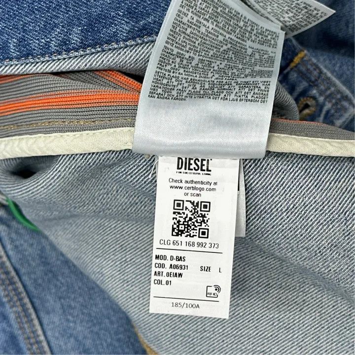 Diesel Diesel Blue Denim Jacket for Men 0079 Size US L / EU 52-54 / 3 - 5 Thumbnail
