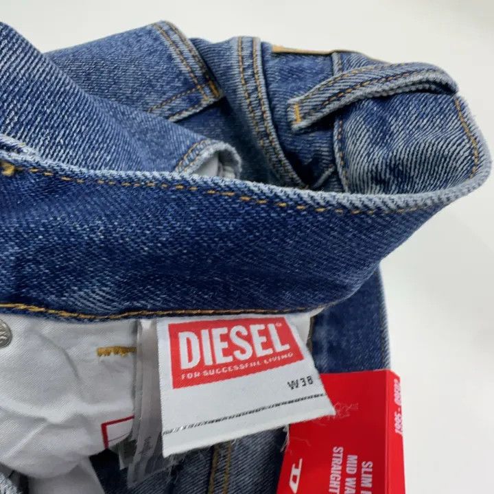 Diesel Diesel 1995 Blue Distressed Straight Jeans 0079 Size US 38 / EU 54 - 4 Thumbnail