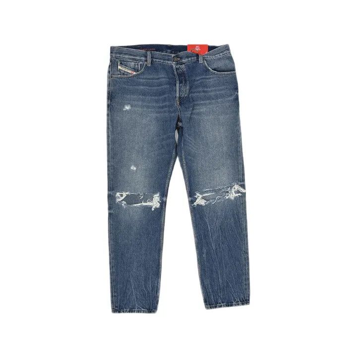 Diesel Diesel 1995 Blue Distressed Straight Jeans 0079 Size US 38 / EU 54 - 2 Thumbnail