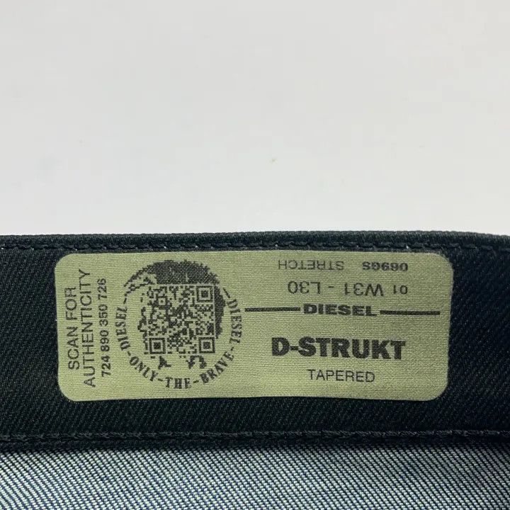 Diesel Diesel Simple Black Denim Pants 0079 Size US 31 - 4 Thumbnail