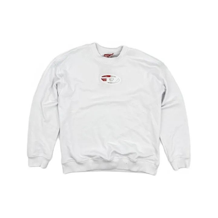Diesel Diesel White Logo Long Sleeve Sweatshirt 0079 Size US L / EU 52-54 / 3 - 2 Thumbnail