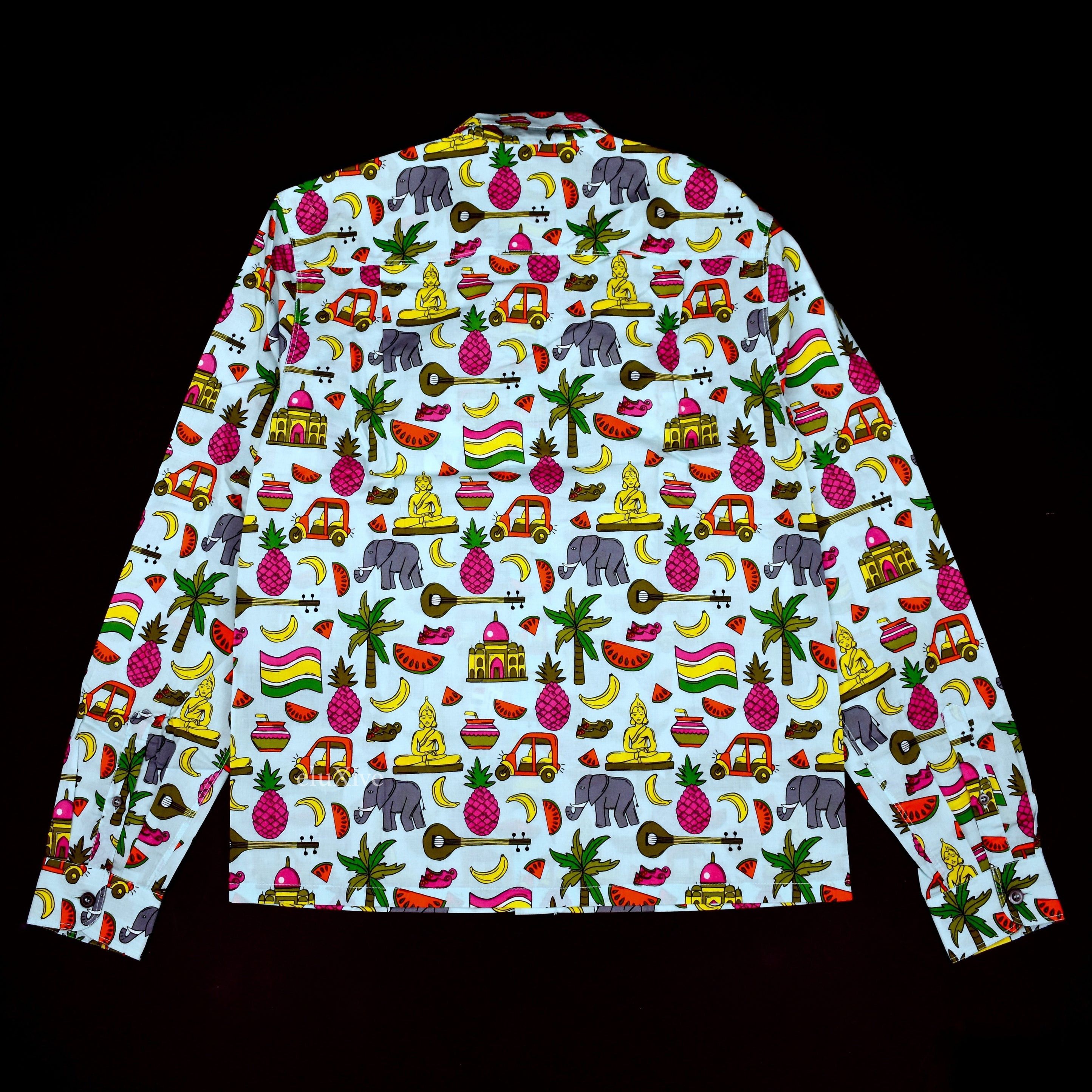 Prada PRADA Button Down Souvenir Shirt Allover Print India Size US L / EU 52-54 / 3 - 2 Thumbnail
