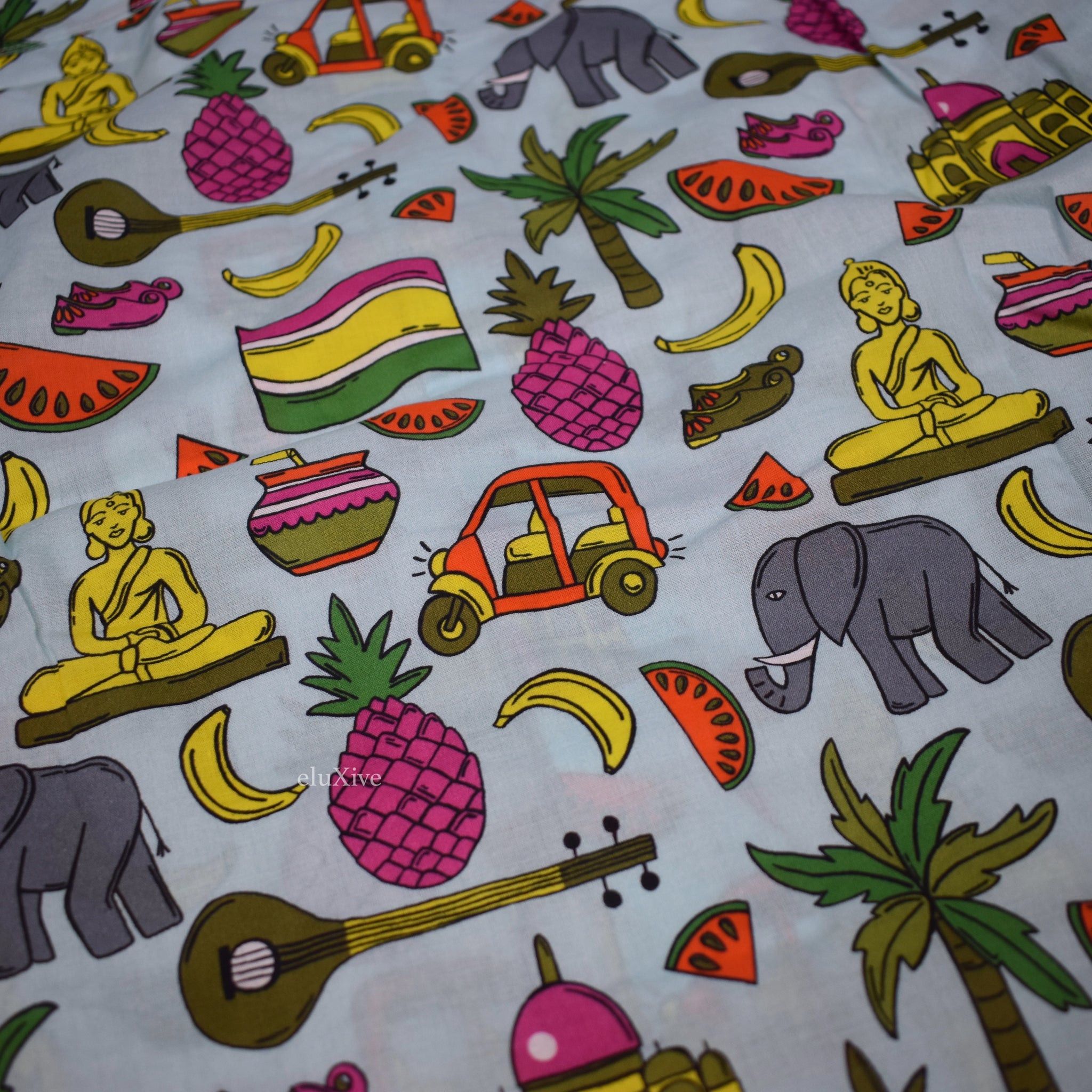 Prada PRADA Button Down Souvenir Shirt Allover Print India Size US L / EU 52-54 / 3 - 11 Thumbnail