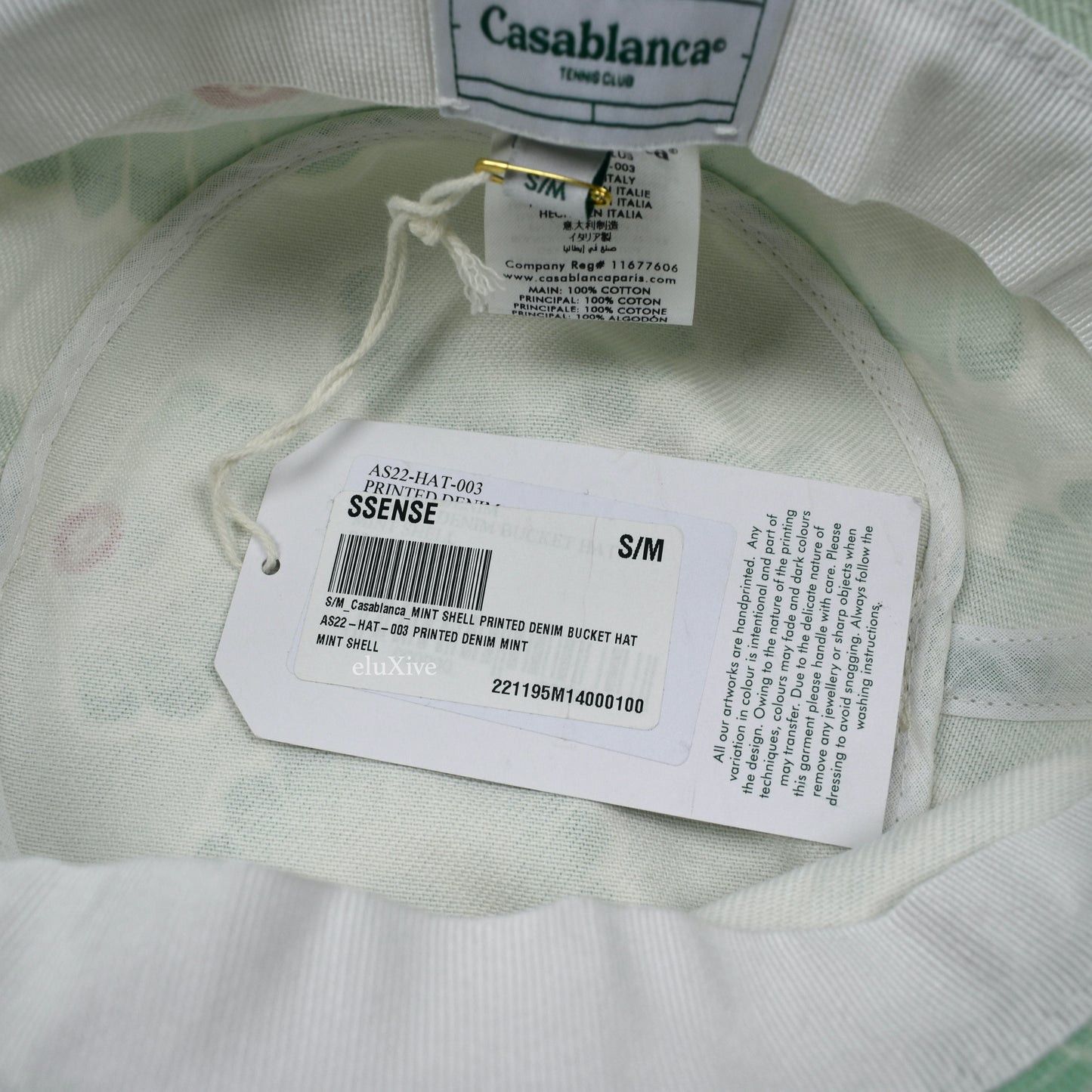 Casablanca Casablanca Logo Printed Denim Bucket Hat Green DS Size ONE SIZE - 5 Thumbnail