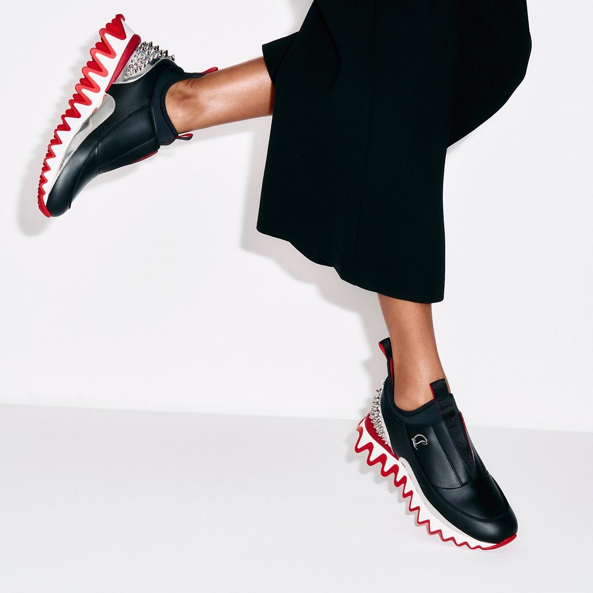 Christian Louboutin sharkyloub spike black Size US 9 / IT 39 - 2 Thumbnail