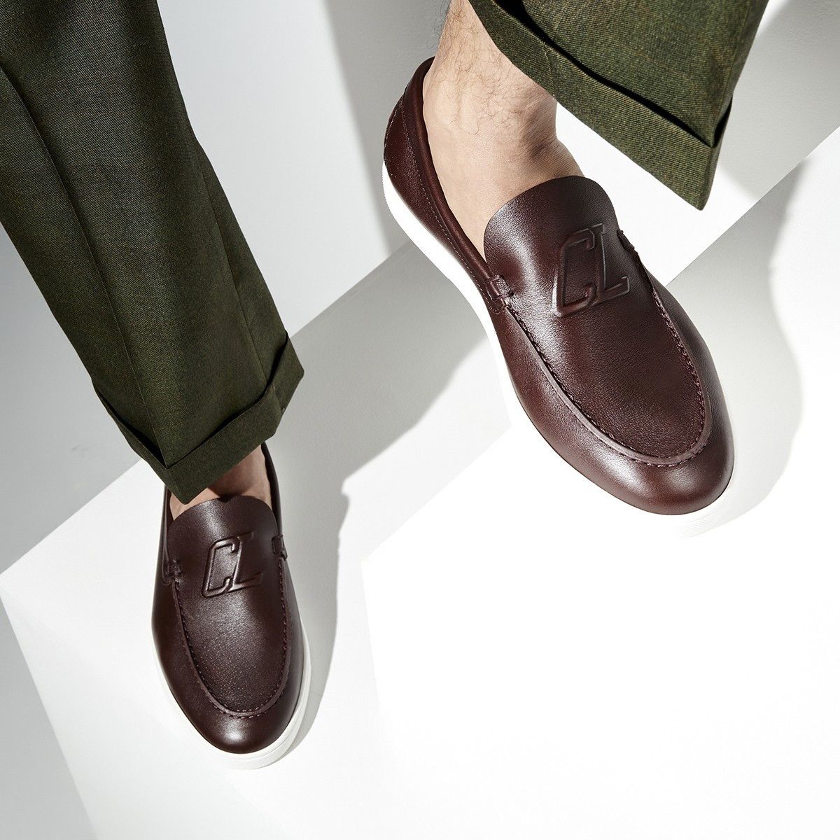 Christian Louboutin varsiboat leather brown Size US 8 / EU 41 - 2 Thumbnail