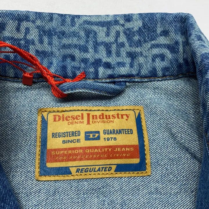 Diesel Diesel Blue Casual Cotton Denim Jacket 0079 Size US L / EU 52-54 / 3 - 4 Thumbnail