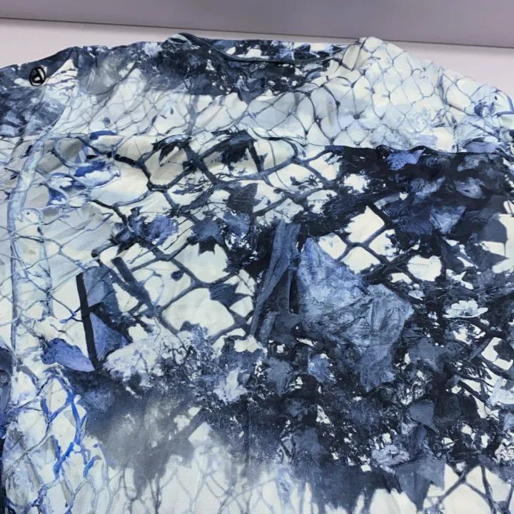 Diesel Diesel Blue Printed Short Sleeve Shirt 0079 Size US XXL / EU 58 / 5 - 7 Thumbnail