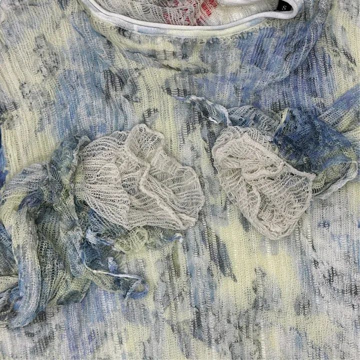 Diesel Diesel SS25 Floral Knit Long Sleeve Top 0079 Size US S / EU 44-46 / 1 - 6 Thumbnail