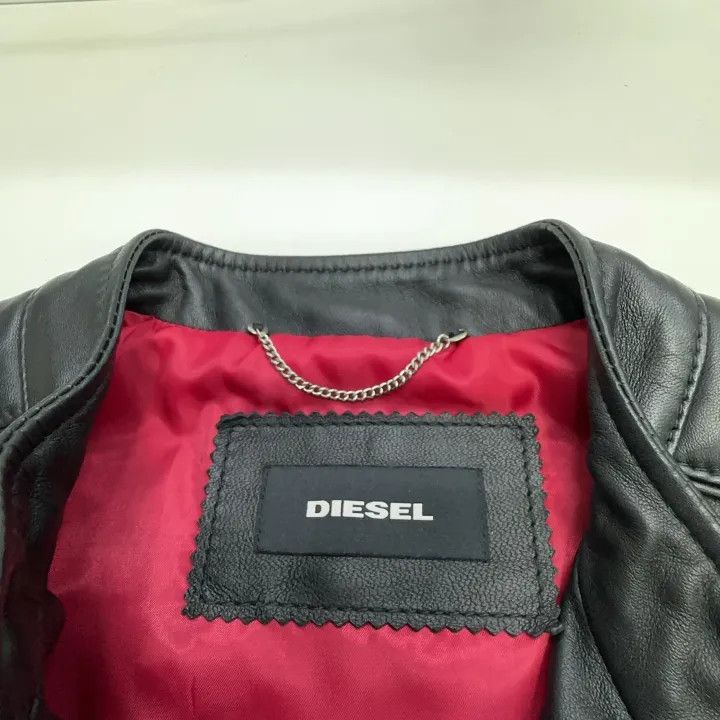 Diesel Diesel Black Leather Motorcycle Jacket for Men 0079 Size US S / EU 44-46 / 1 - 3 Thumbnail