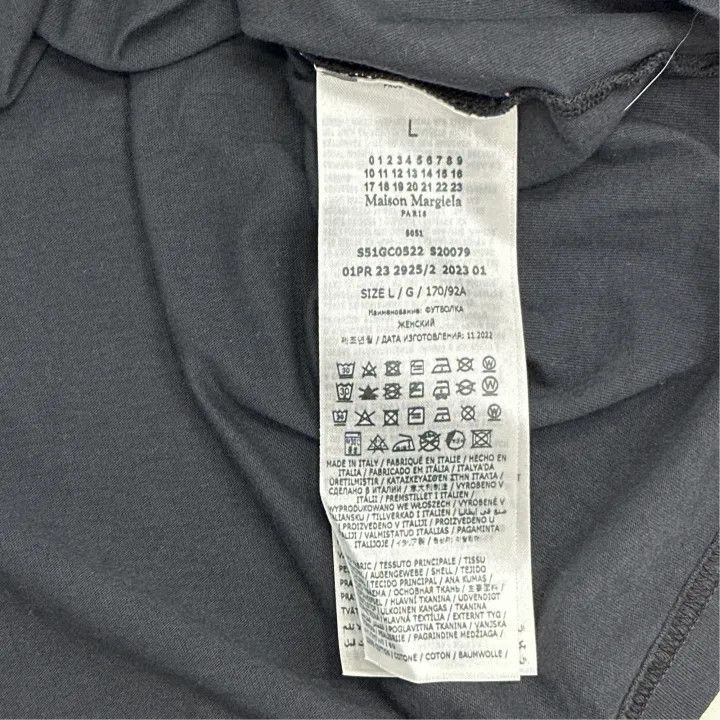 Maison Margiela Maison Margiela Black Logo Print Short Sleeve T-Shirt 0079 Size US L / EU 52-54 / 3 - 2 Thumbnail