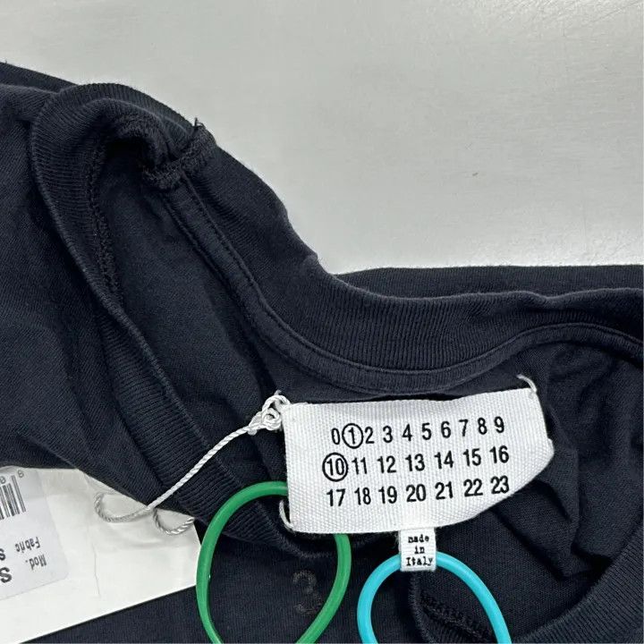 Maison Margiela Maison Margiela Black Logo Print Short Sleeve T-Shirt 0079 Size US L / EU 52-54 / 3 - 3 Thumbnail