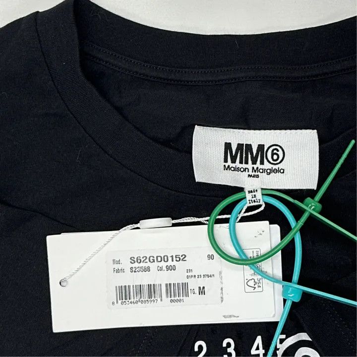 Maison Margiela MM6 Maison Margiela Distressed Logo Black T-Shirt 0079 Size US M / EU 48-50 / 2 - 3 Thumbnail