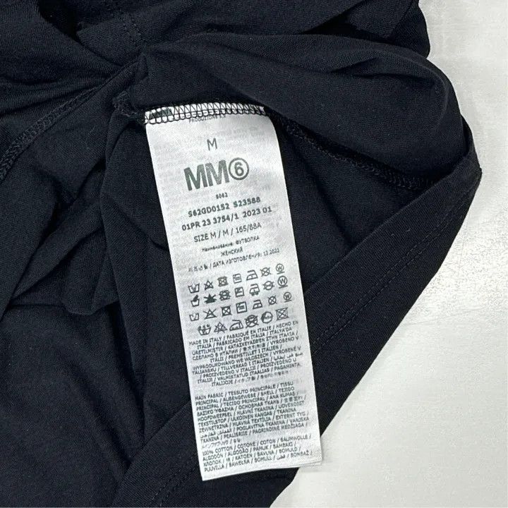 Maison Margiela MM6 Maison Margiela Distressed Logo Black T-Shirt 0079 Size US M / EU 48-50 / 2 - 4 Thumbnail