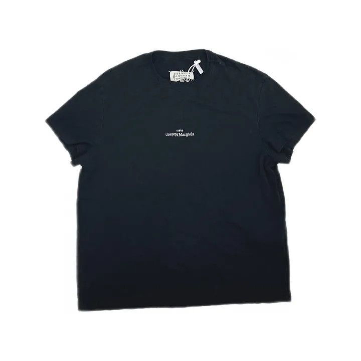 Maison Margiela Maison Margiela Logo Print Black Short Sleeve T-Shirt 0079 Size US M / EU 48-50 / 2 - 2 Thumbnail