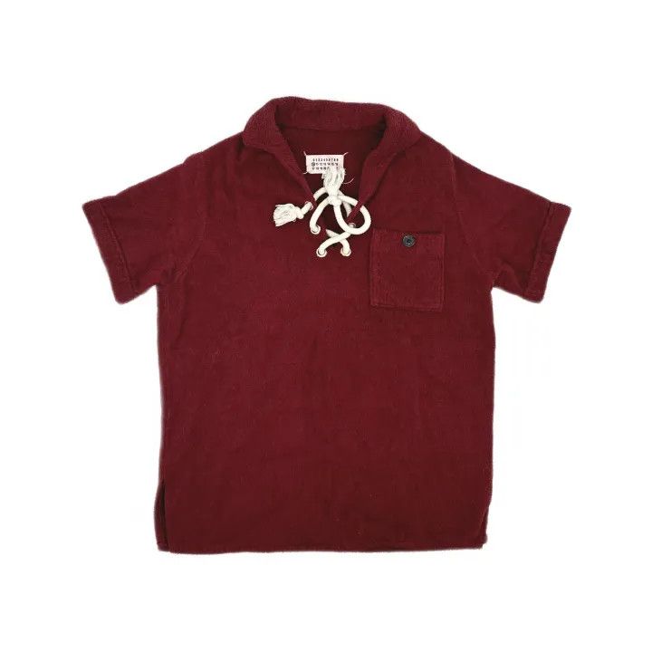 Maison Margiela Maison Margiela Red Hooded Short Sleeve Sweatshirt 0079 Size US M / EU 48-50 / 2 - 2 Thumbnail