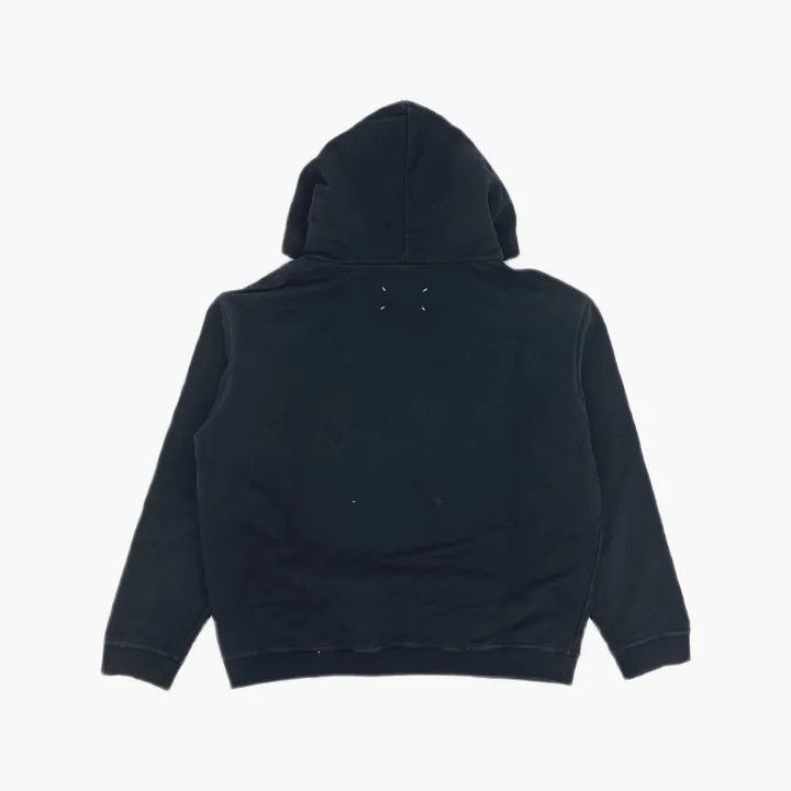 Maison Margiela Maison Margiela Black Cotton Logo Hoodie 0079 Size US L / EU 52-54 / 3 - 3 Thumbnail