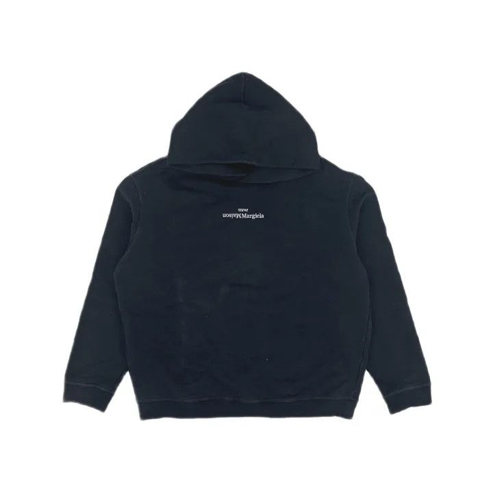 Maison Margiela Maison Margiela Black Cotton Logo Hoodie 0079 Size US L / EU 52-54 / 3 - 2 Thumbnail