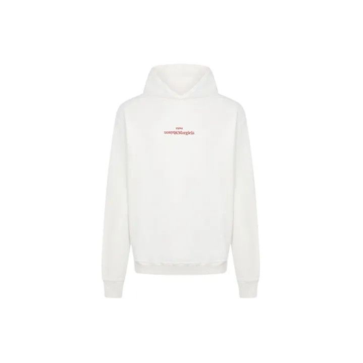 Maison Margiela Maison Margiela White Logo Hoodie for Men 0079 Size US XXL / EU 58 / 5 - 2 Thumbnail
