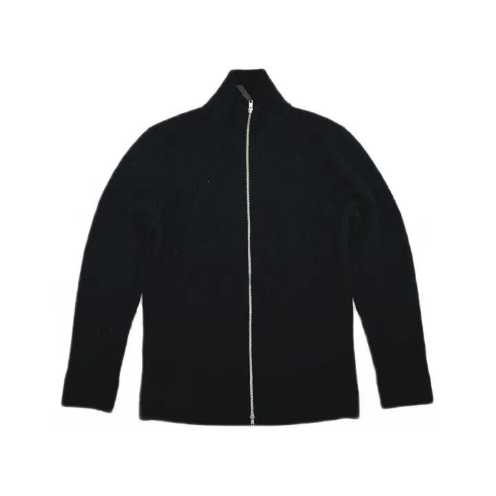 Maison Margiela Maison Margiela Black Zippered Knit Cardigan 0079 Size US XL / EU 56 / 4 - 2 Thumbnail