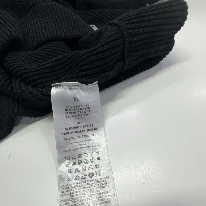 Maison Margiela Maison Margiela Black Zippered Knit Cardigan 0079 Size US XL / EU 56 / 4 - 5 Thumbnail