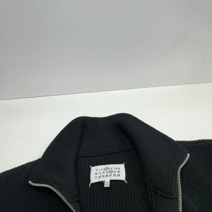 Maison Margiela Maison Margiela Black Zippered Knit Cardigan 0079 Size US XL / EU 56 / 4 - 6 Thumbnail