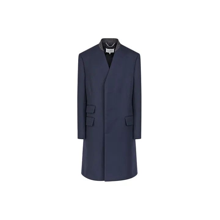 Maison Margiela Maison Margiela Blue Long Coat for Men 0079 Size US L / EU 52-54 / 3 - 2 Thumbnail