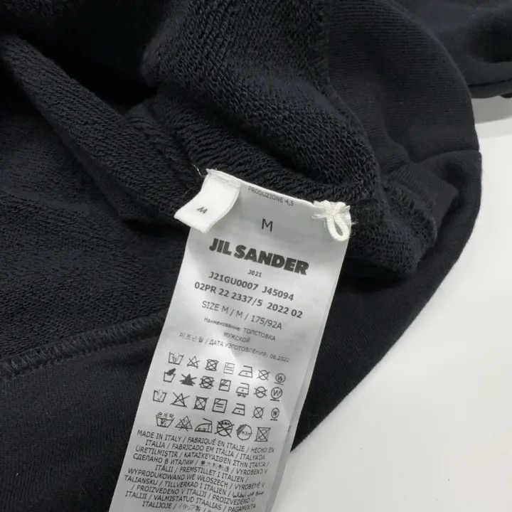 Jil Sander Jil Sander Black Logo Embroidered Hoodie 0079 Size US M / EU 48-50 / 2 - 5 Thumbnail