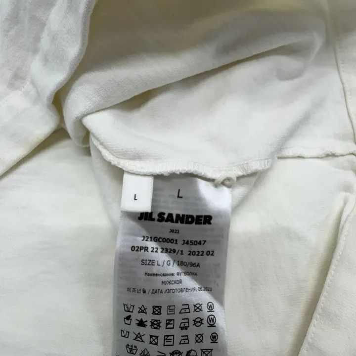 Jil Sander JIL SANDER Logo Print Casual Short Sleeve T-Shirt 0079 Size US L / EU 52-54 / 3 - 7 Thumbnail