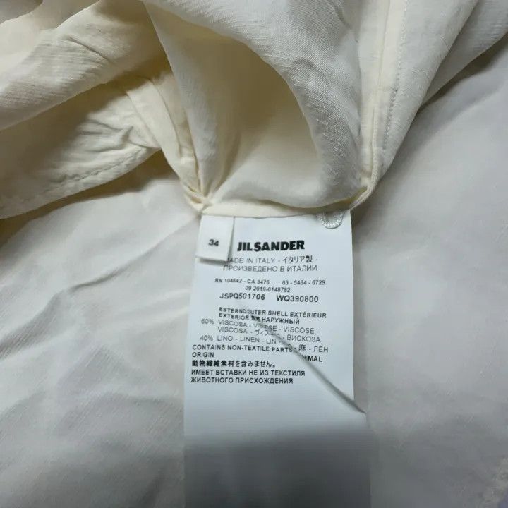 Jil Sander Jil Sander Long Sleeve Dress in Off-White 0079 Size US S / EU 44-46 / 1 - 4 Thumbnail