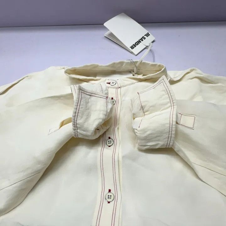 Jil Sander Jil Sander Long Sleeve Dress in Off-White 0079 Size US S / EU 44-46 / 1 - 12 Thumbnail