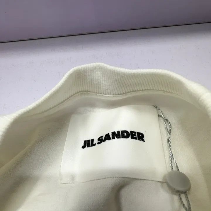 Jil Sander JIL SANDER White Short Sleeve Embroidered T-Shirt 0079 Size US S / EU 44-46 / 1 - 7 Thumbnail
