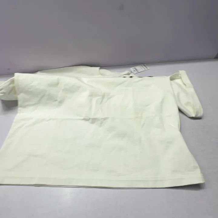 Jil Sander JIL SANDER White Short Sleeve Embroidered T-Shirt 0079 Size US S / EU 44-46 / 1 - 14 Thumbnail