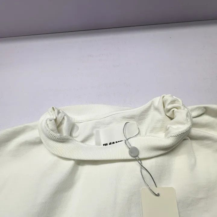 Jil Sander JIL SANDER White Short Sleeve Embroidered T-Shirt 0079 Size US S / EU 44-46 / 1 - 9 Thumbnail
