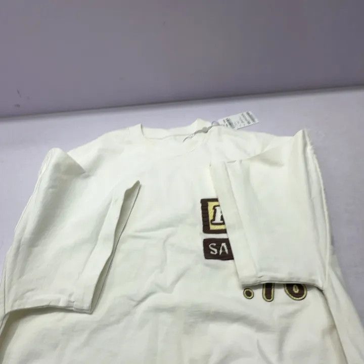 Jil Sander JIL SANDER White Short Sleeve Embroidered T-Shirt 0079 Size US S / EU 44-46 / 1 - 11 Thumbnail