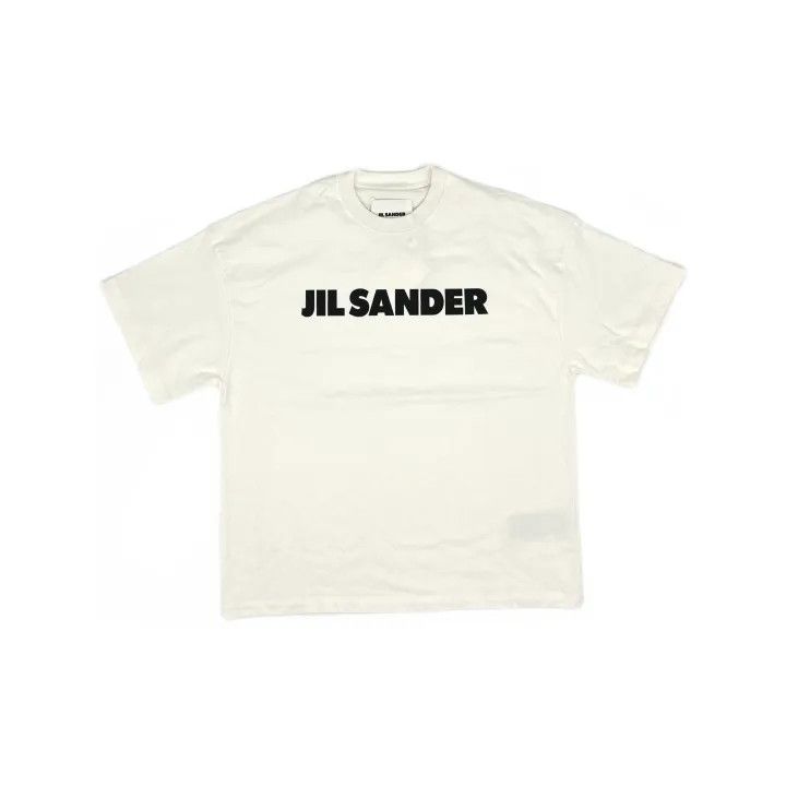 Jil Sander JIL SANDER White Logo Short Sleeve T-Shirt 0079 Size US M / EU 48-50 / 2 - 2 Thumbnail