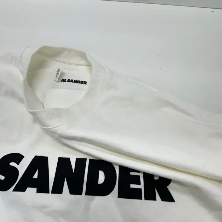 Jil Sander JIL SANDER White Logo Short Sleeve T-Shirt 0079 Size US M / EU 48-50 / 2 - 6 Thumbnail