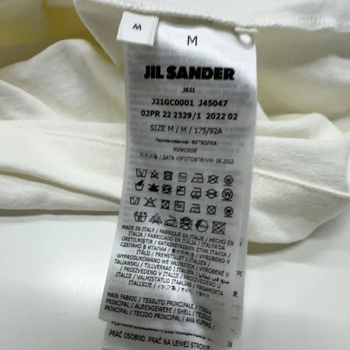 Jil Sander JIL SANDER White Logo Short Sleeve T-Shirt 0079 Size US M / EU 48-50 / 2 - 4 Thumbnail
