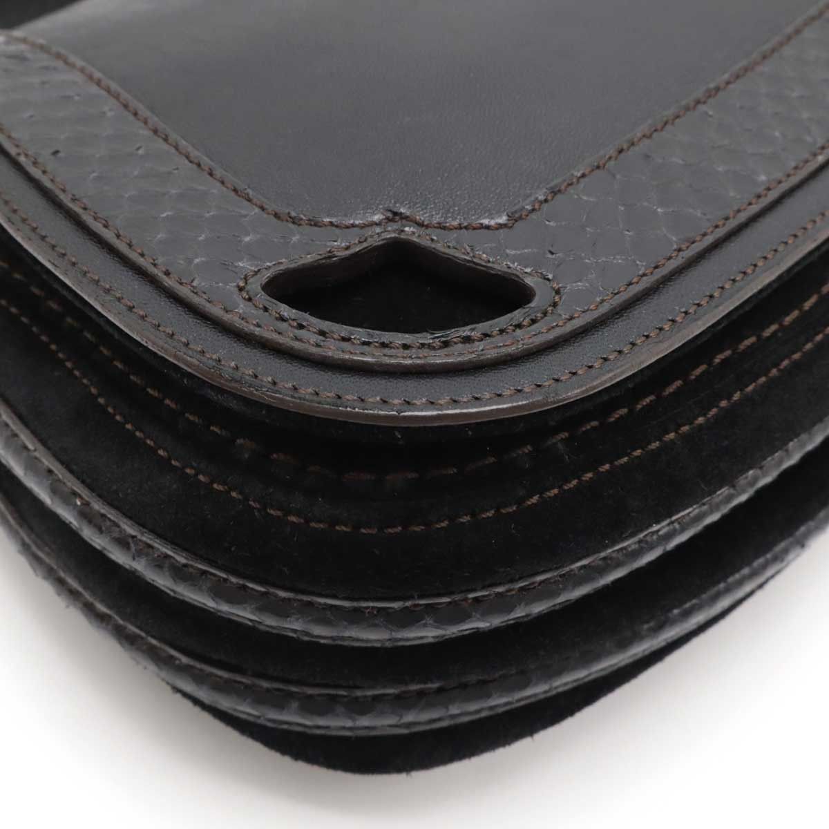 Cartier Cartier Cartier Marcello de Cartier Leather Suede Python Shoulder Bag Leather Shoulder Bag Size ONE SIZE - 3 Thumbnail