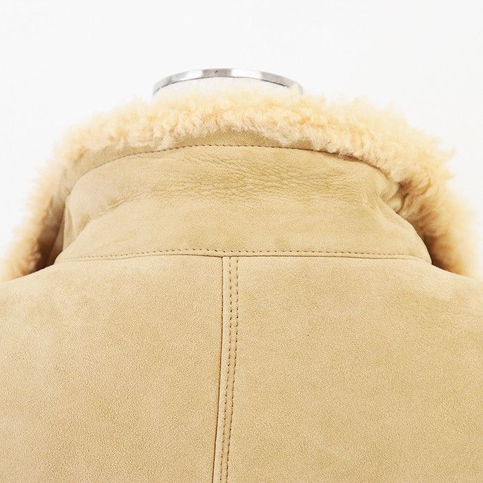 Celine Celine Celine Mouton Layered Sleeve Stand Collar Lambskin Coat Leather Outerwear 2D168269F Size ONE SIZE - 17 Thumbnail