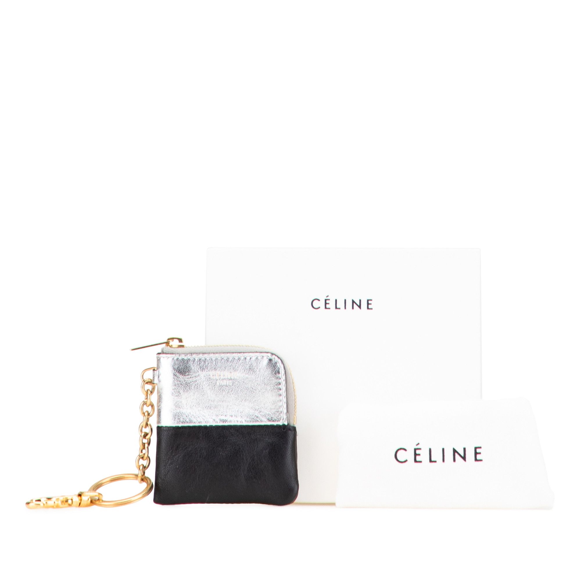 Celine Celine Bicolor Leather Key Ring Coin Pouch Size ONE SIZE - 12 Thumbnail