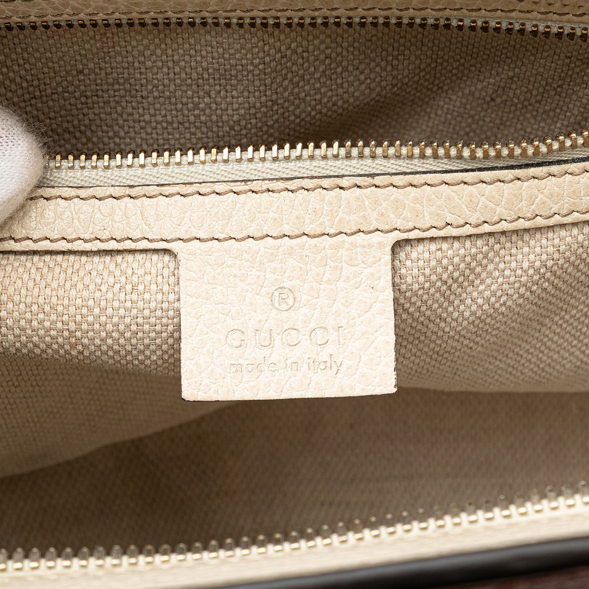 Gucci Gucci Medium Tricolor Pebbled Calfskin Soho Convertible Top Handle Bag Size ONE SIZE - 5 Thumbnail