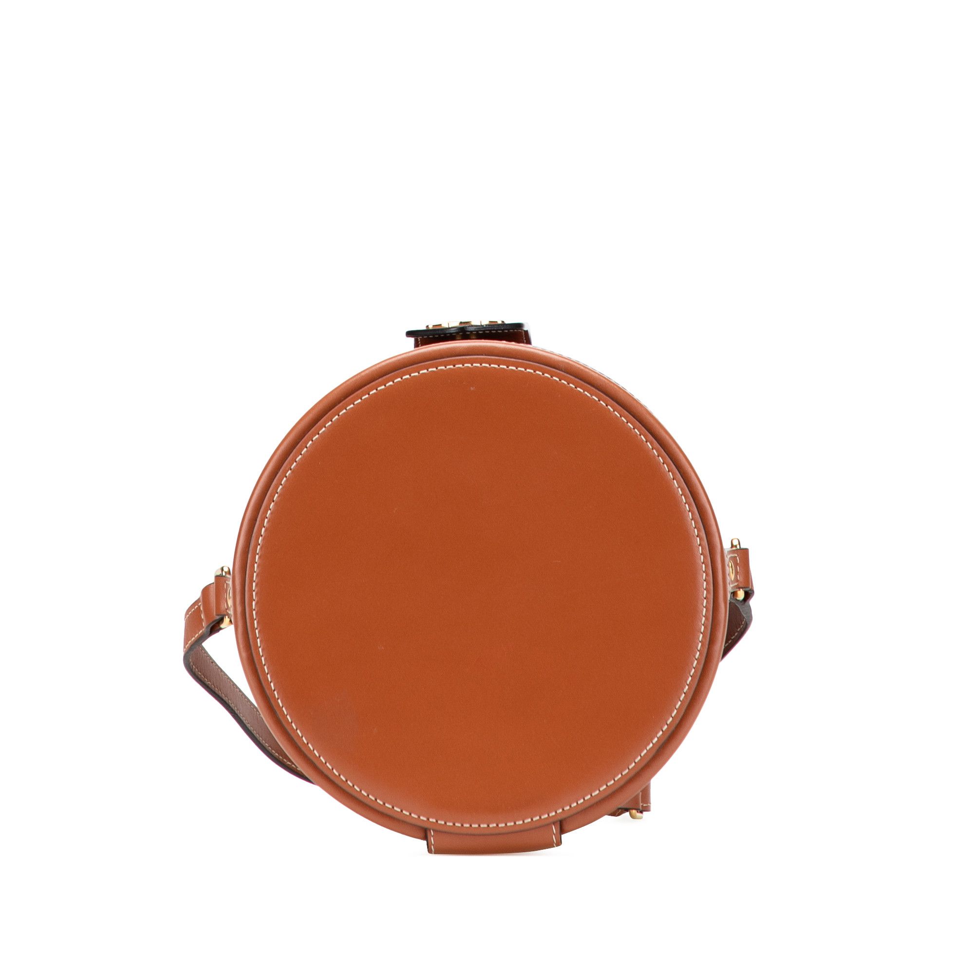 Celine Celine Medium Triomphe Coated Canvas Tambour Crossbody Size ONE SIZE - 3 Thumbnail