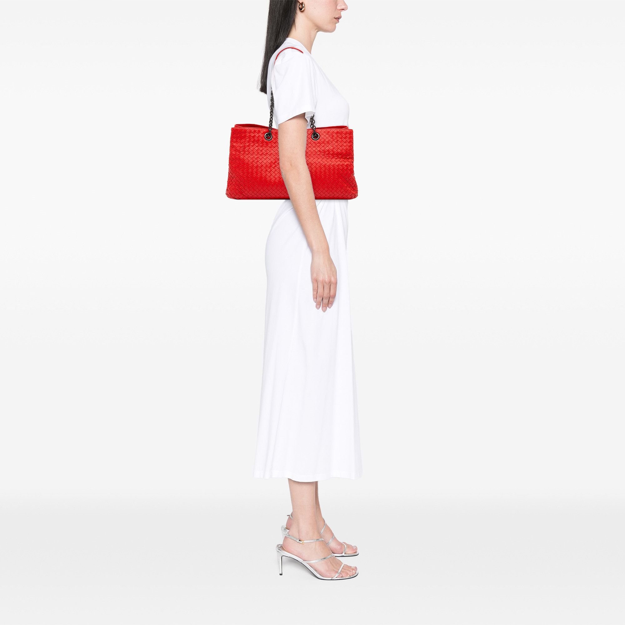 Bottega Veneta Bottega Veneta Medium Nappa Intrecciato Double Chain Tote Size ONE SIZE - 12 Thumbnail