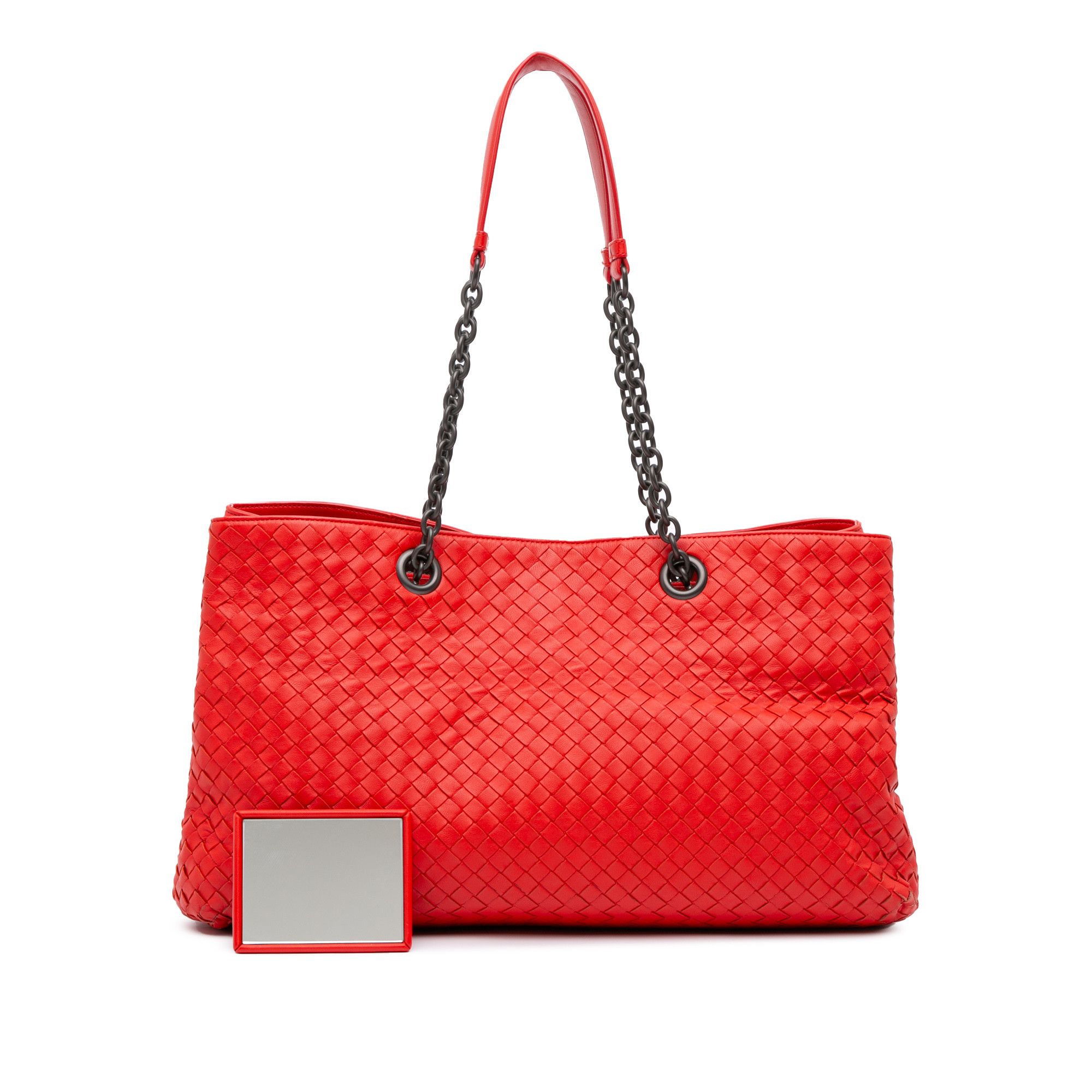 Bottega Veneta Bottega Veneta Medium Nappa Intrecciato Double Chain Tote Size ONE SIZE - 13 Thumbnail