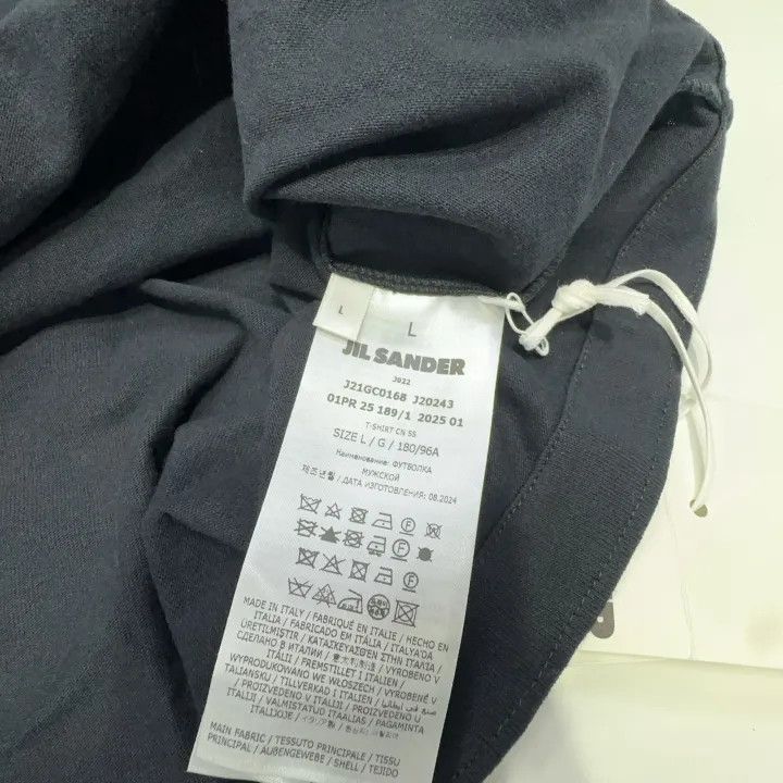 Jil Sander JIL SANDER Black Logo Short Sleeve T-shirt 0079 Size US L / EU 52-54 / 3 - 5 Thumbnail