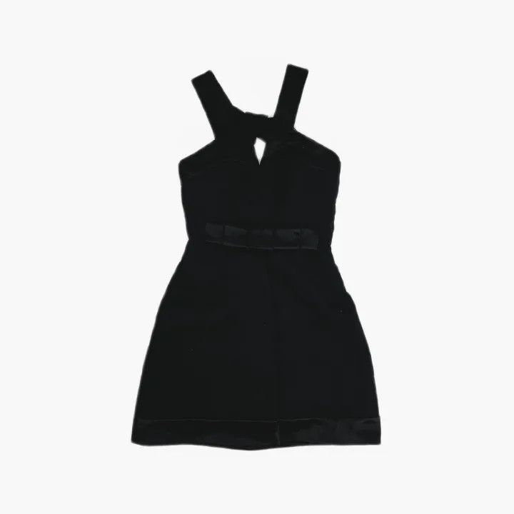 Jil Sander JIL SANDER Black Sleeveless Dress with Bow Detail 0079 Size US 34 / EU 50 - 3 Thumbnail