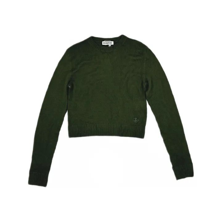 Jil Sander JIL SANDER Green Long Sleeve Knit Sweater 0079 Size US S / EU 44-46 / 1 - 2 Thumbnail