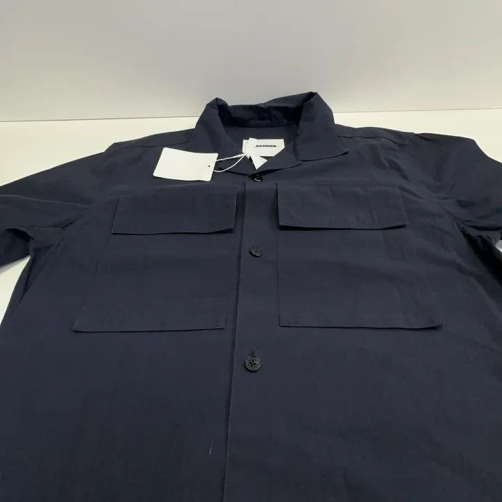 Jil Sander JIL SANDER Short Sleeve Pocket Shirt in Blue 0079 Size US M / EU 48-50 / 2 - 8 Thumbnail