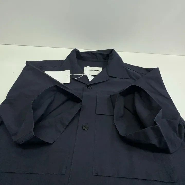 Jil Sander JIL SANDER Short Sleeve Pocket Shirt in Blue 0079 Size US M / EU 48-50 / 2 - 7 Thumbnail
